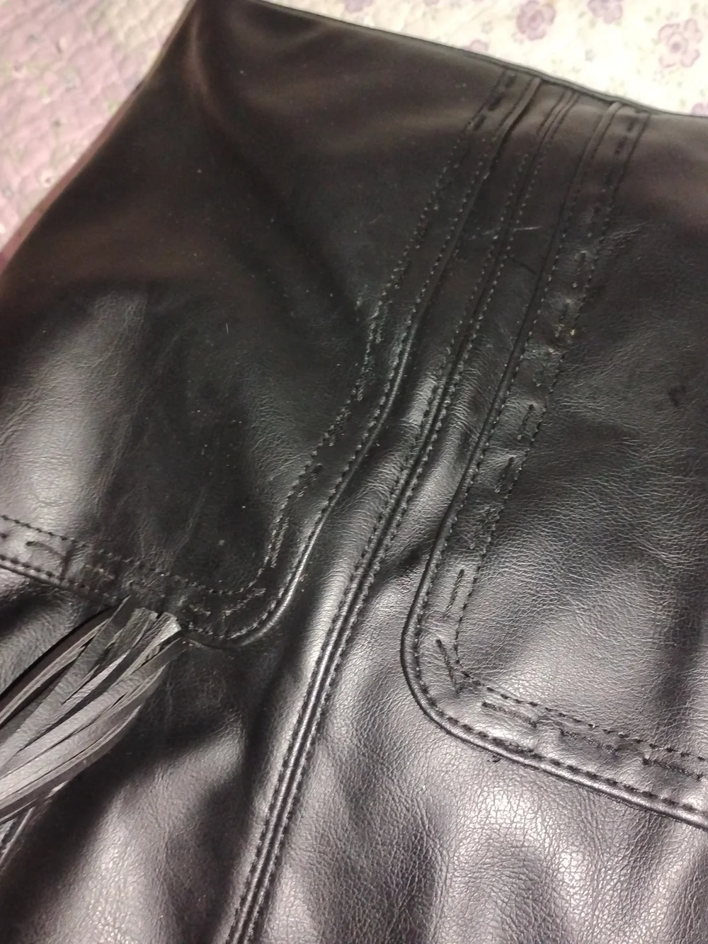 Black Leather Tote Bag with Matching Wallet - Women's Bags